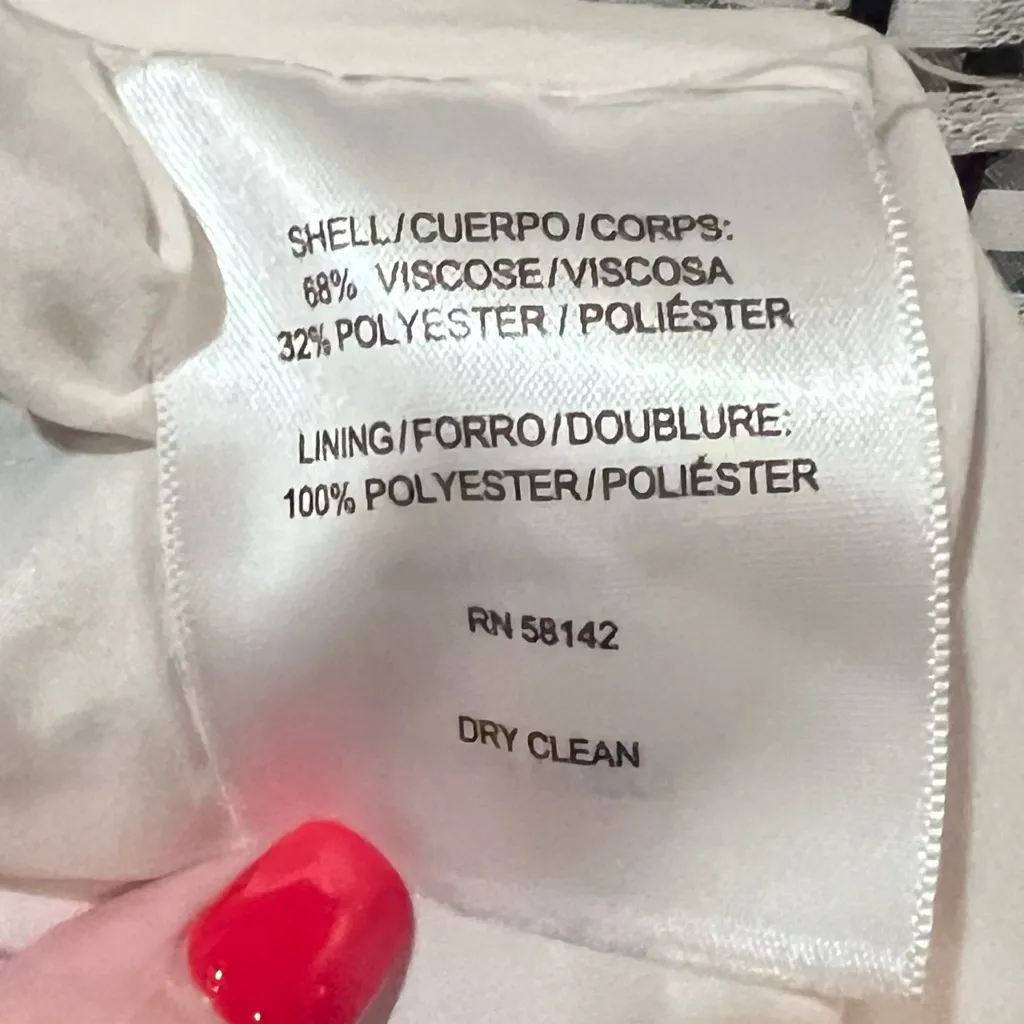 Gal Meets Glam Collection Carson Variegated Gingham Dress White Black Size 2 - Image 15