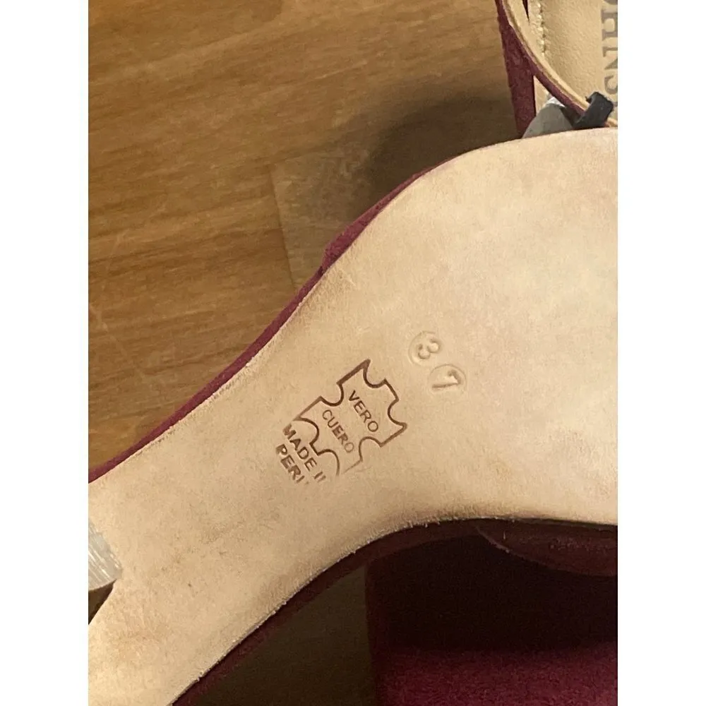 Ulla Johnson Tassel Kiki D'Orsay Pumps in Bordeaux Suede 37 with Box high heels - Image 11