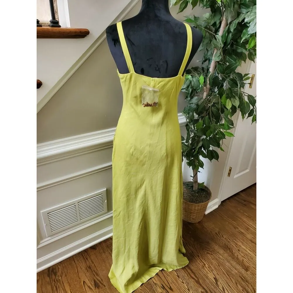 Metro Style Women Yellow Linen & Rayon V - Image 9