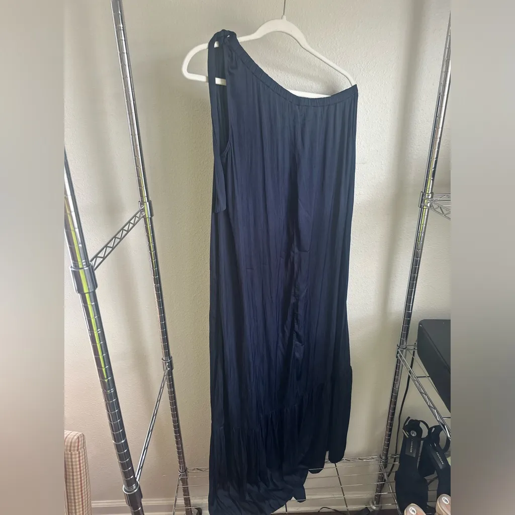 EVER EVE Elegant Navy One-Shoulder Maxi Dress. - Image 10