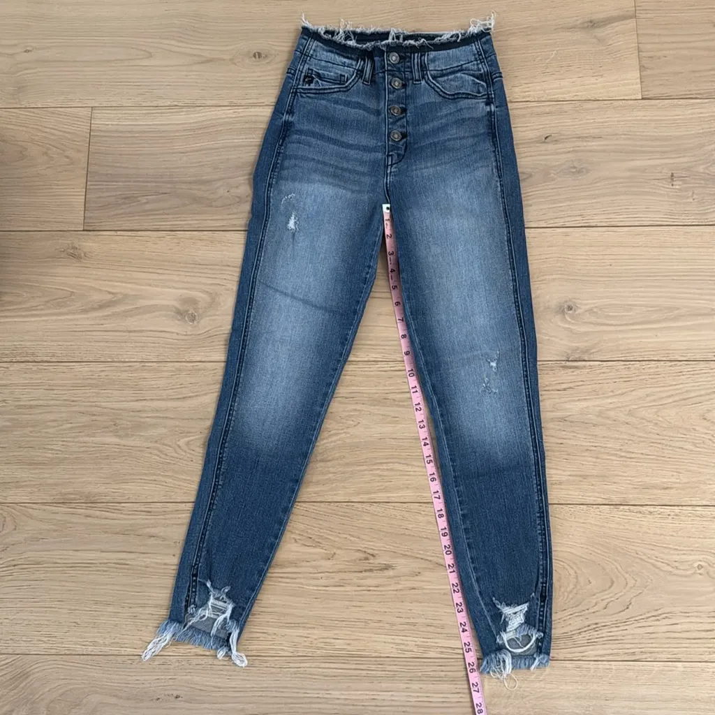 KanCan VICI button fly skinny jeans Blue Size 25 - Image 3