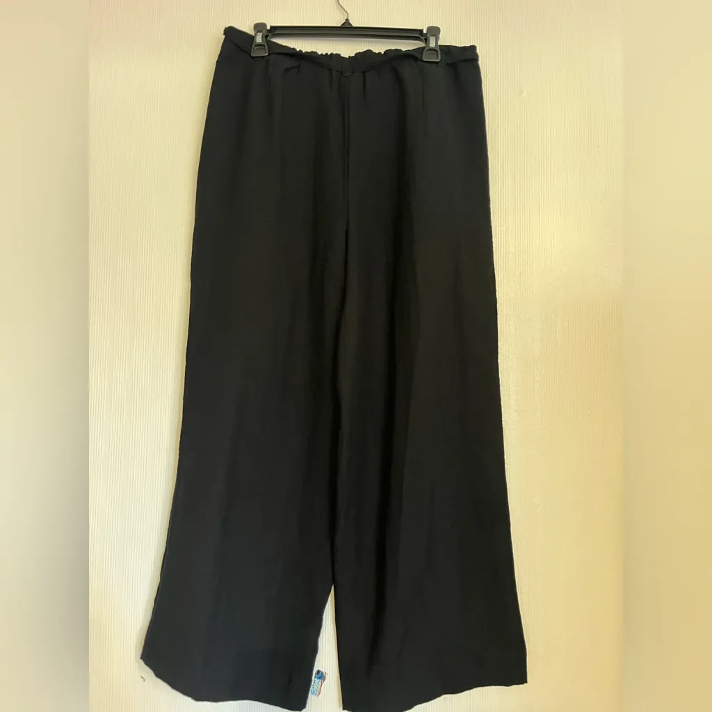 DKNY Black Wide Leg Pants - Image 4