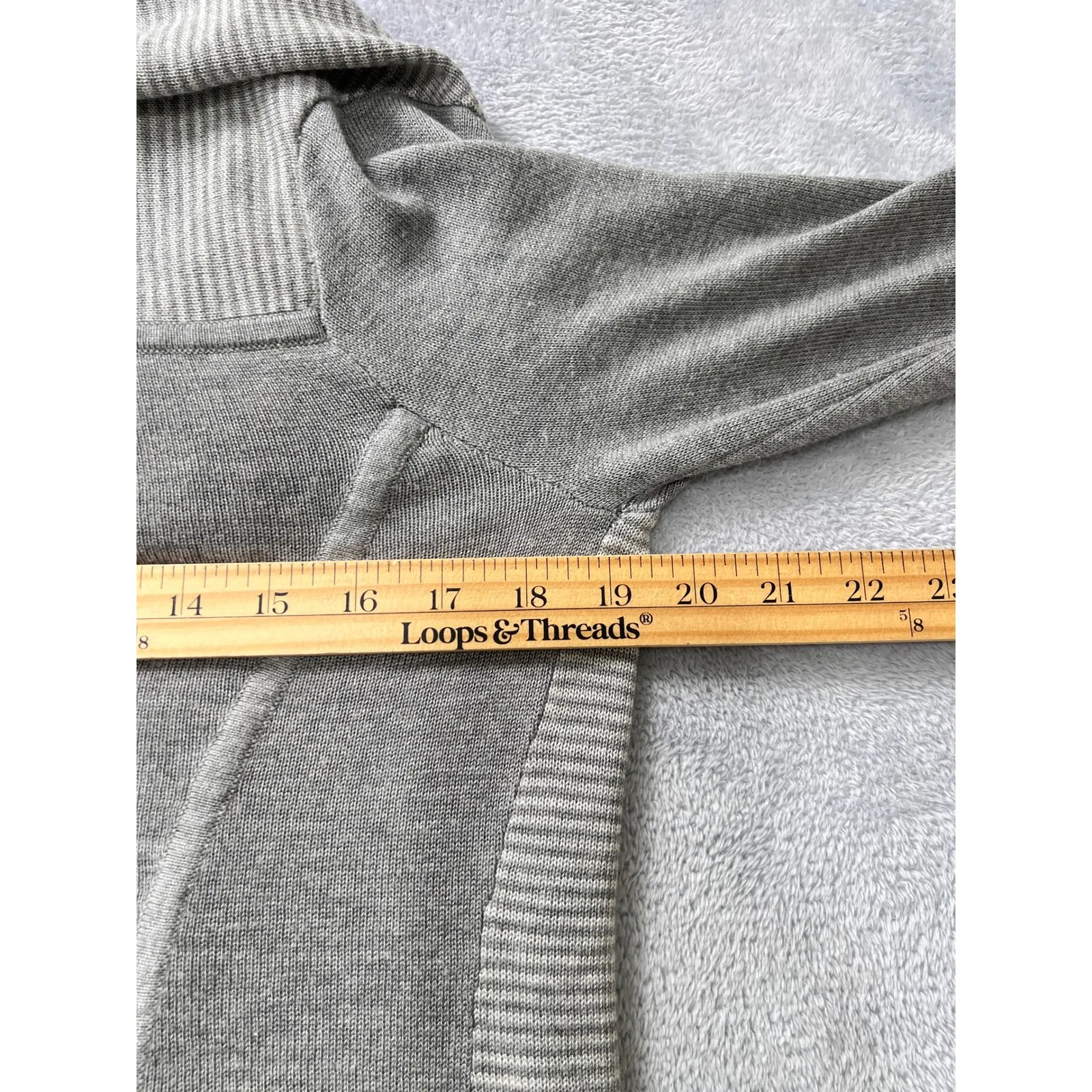 Lululemon Iconic Sweater Wrap Gray Boolux Cashmere Blend Open‎ Drape Cardigan - Image 7
