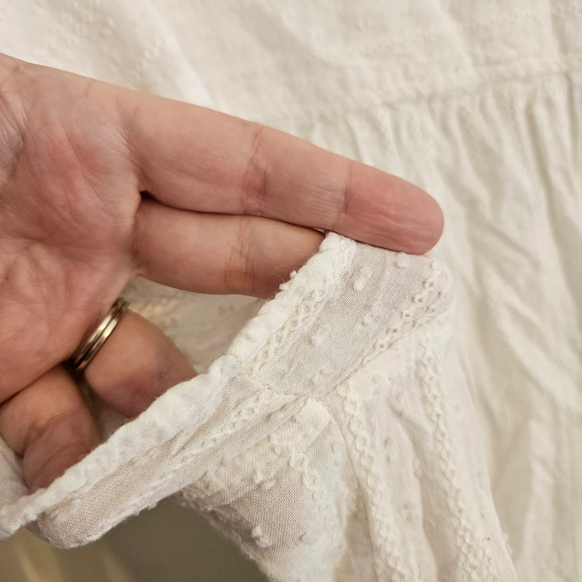 Jane + Delancey White Embroidered Button-Up Top 100% Cotton Sz 1X Cottagecore - Image 5