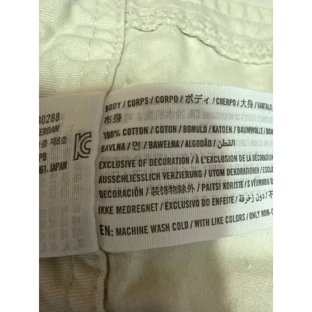 Abercrombie & Fitch Women's White High Waisted Straight Cargo Trousers Pants 0 - Image 5