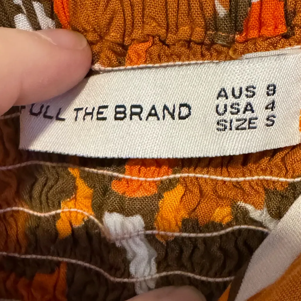 Revolve Faithfull the Brand Martine Mini Dress in Orange Isola Floral size 4 - Image 4