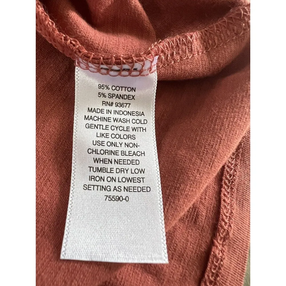 ANA A New Approach Women's Plus Size 0X V Neck T-Shirt in fire Coral - Image 7