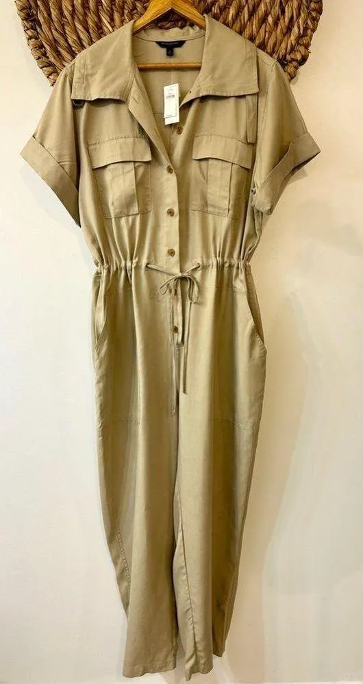 NWT Banana Republic Utility Jumpsuit in Maverick Tan Size Large - Image 12