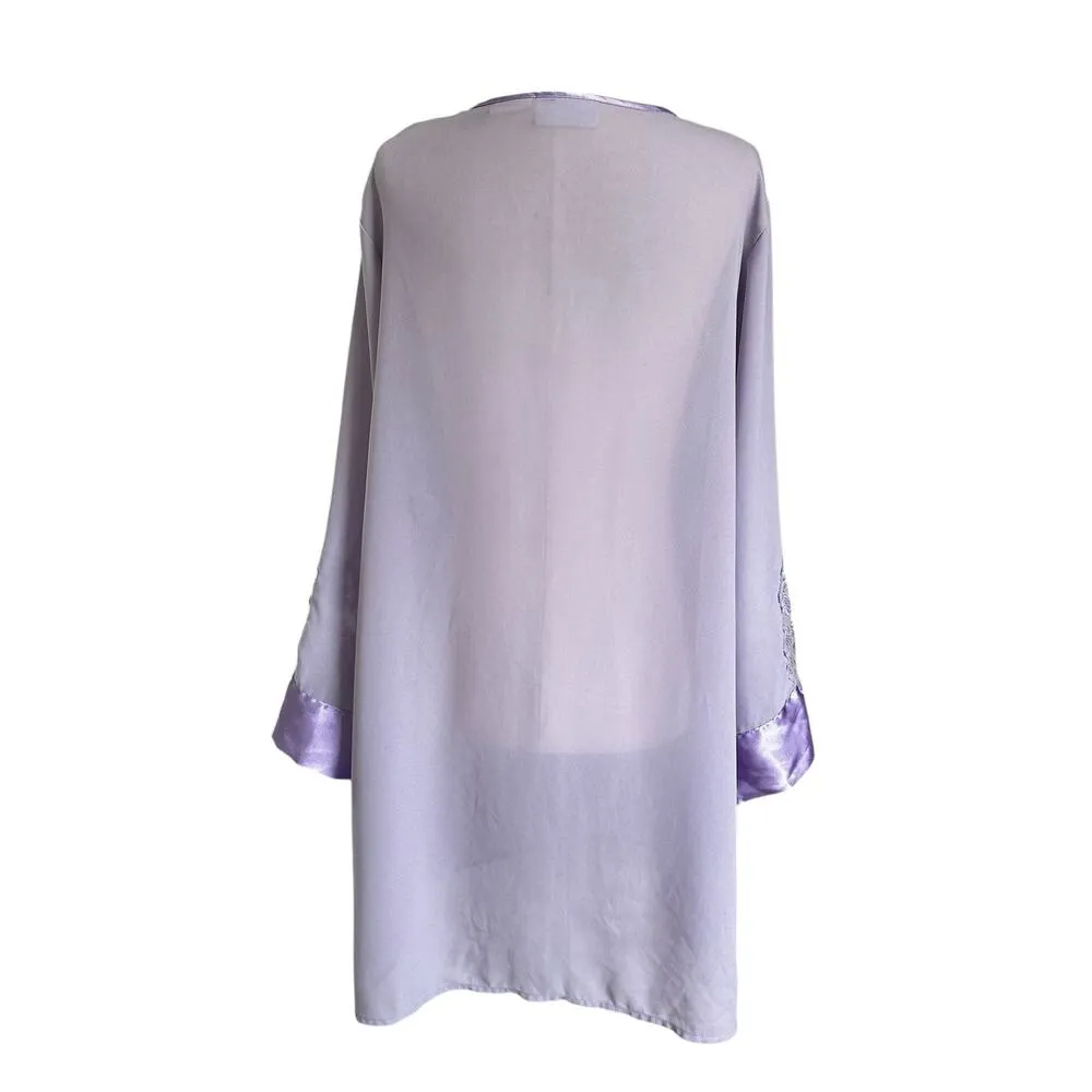 Jacklyn Smith Purple Kimono Robe Sleepwear Women Size Medium | 68 - Image 2