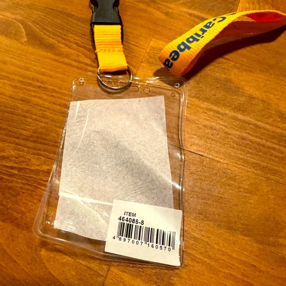 Royal Caribbean Lanyard NWT Cruise Card Holder Ship Card RC Yellow - Image 3