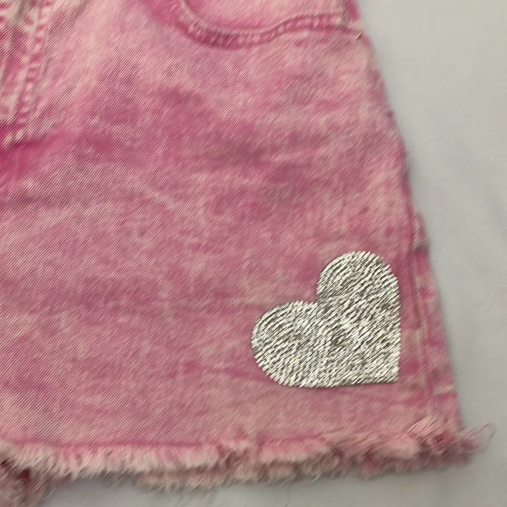 Windsor Denim Pink Shorts with Heart Detail woman’s size large - Image 2