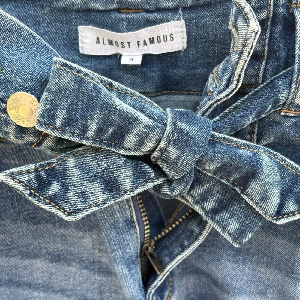 Almost Famous High Rise Paperbag Waist Denim Shorts - Image 2