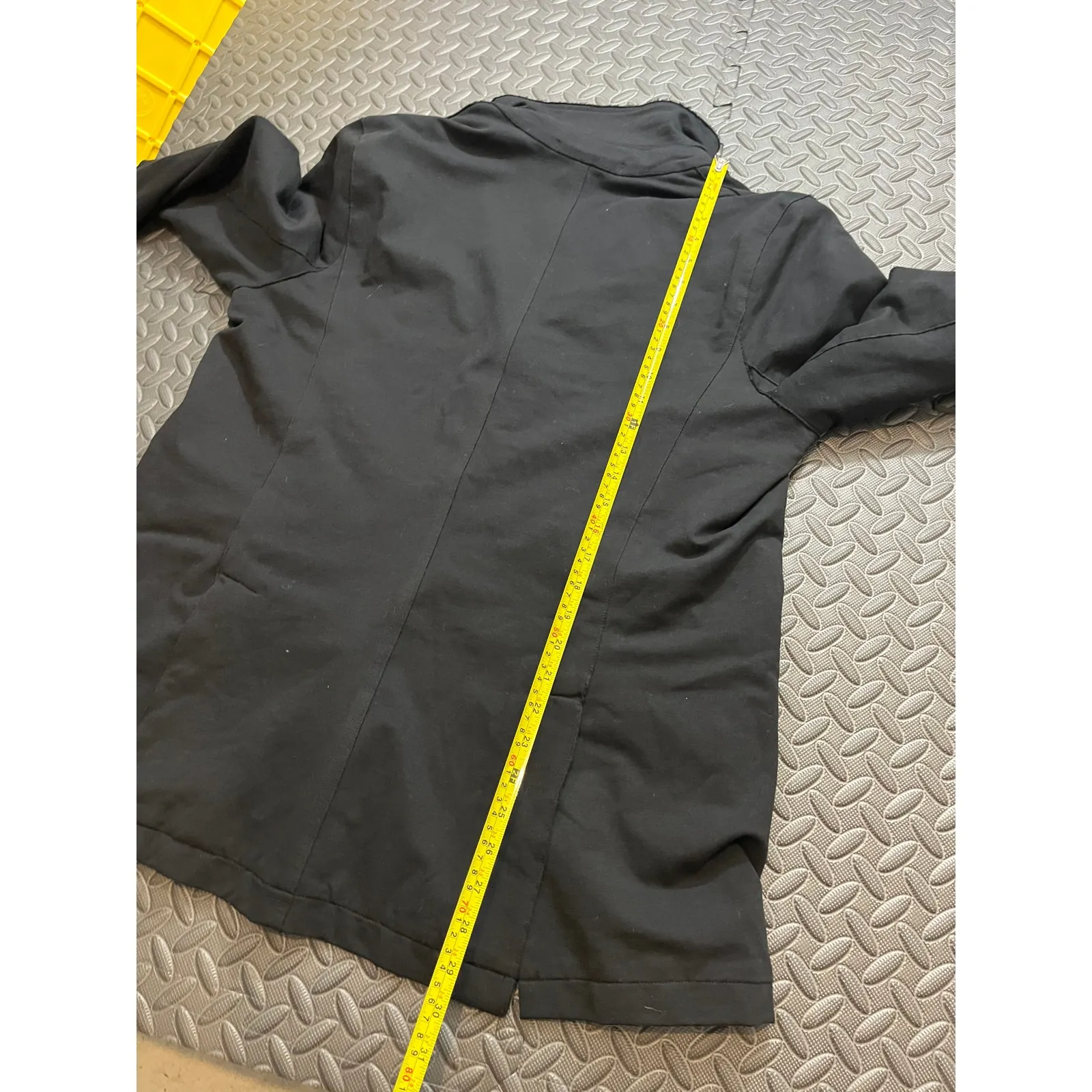 Peruvian Connection  Womens Black Cotton Blazer Jacket‎ Three Button Size Large - Image 7