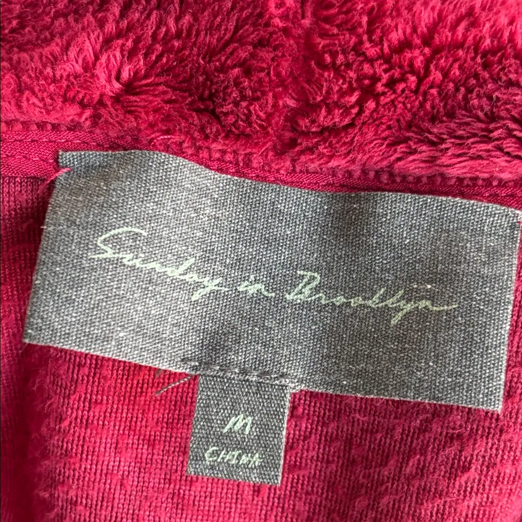 Anthropologie Sunday in Brooklyn Mairead fuzzy fleece velour pullover size M - Image 8