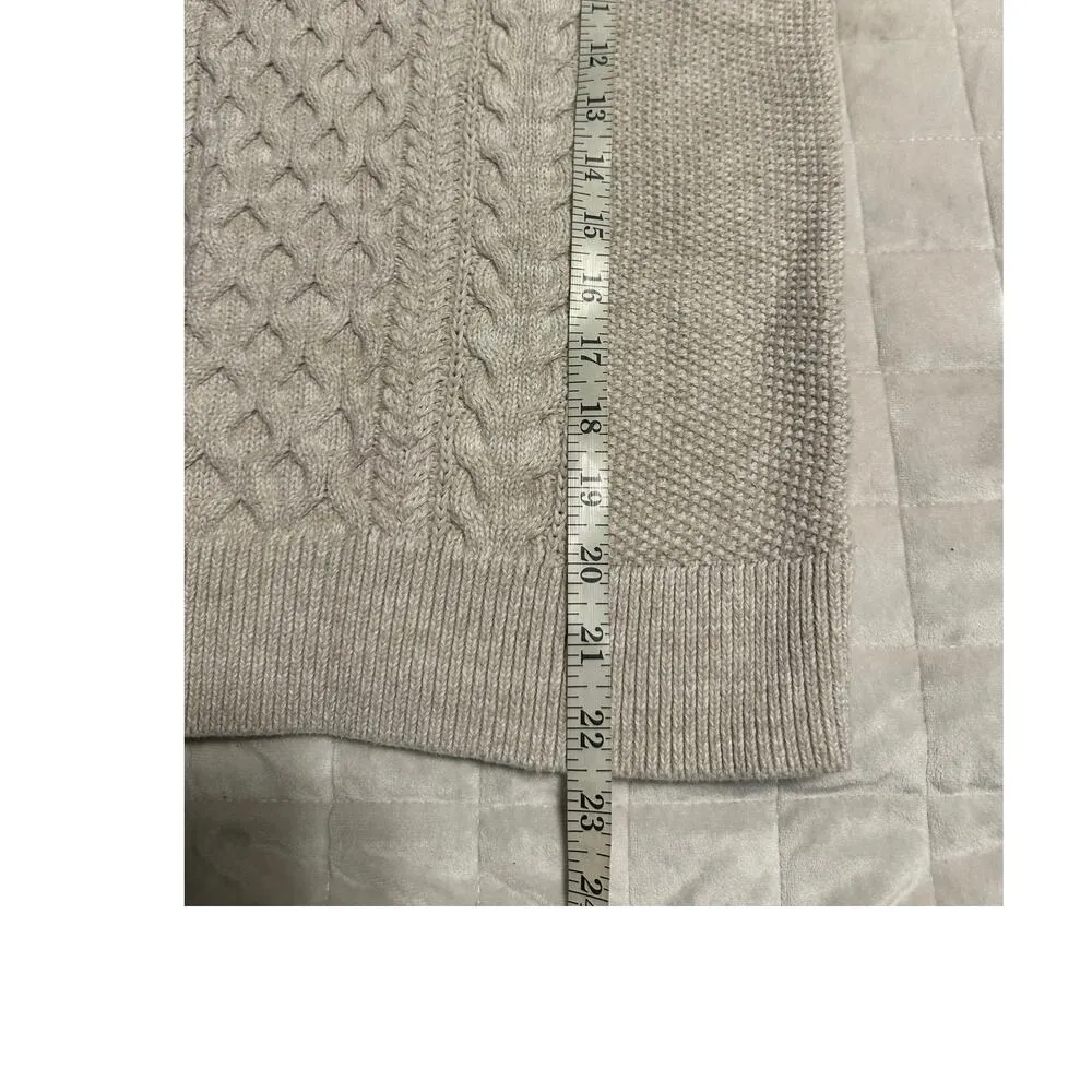 Gap For Good Crewneck Cotton Sweater Size Small Neutral Cable Knit Fisherman - Image 6