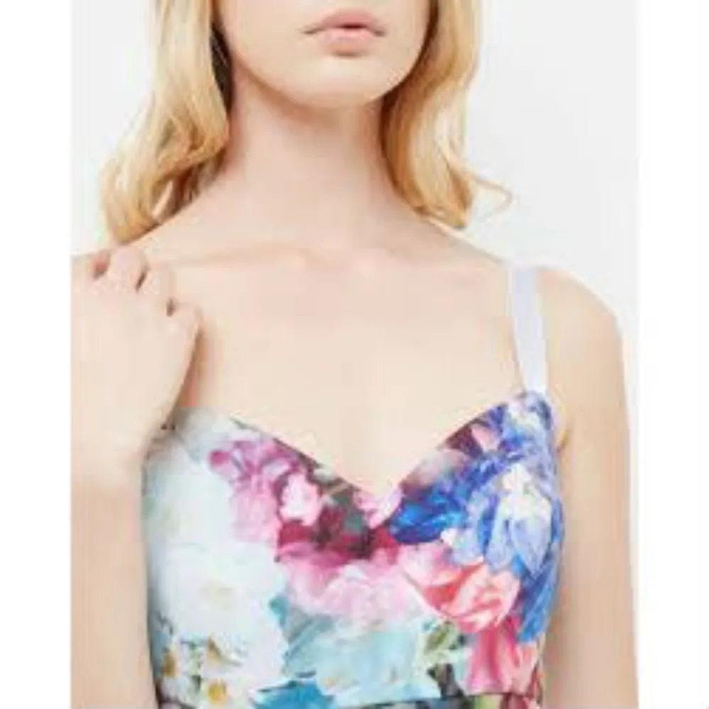 💕TED BAKER💕 Emor Floral Bouquet Print Bodycon Midi Dress TB 3 = US 8 - Image 6