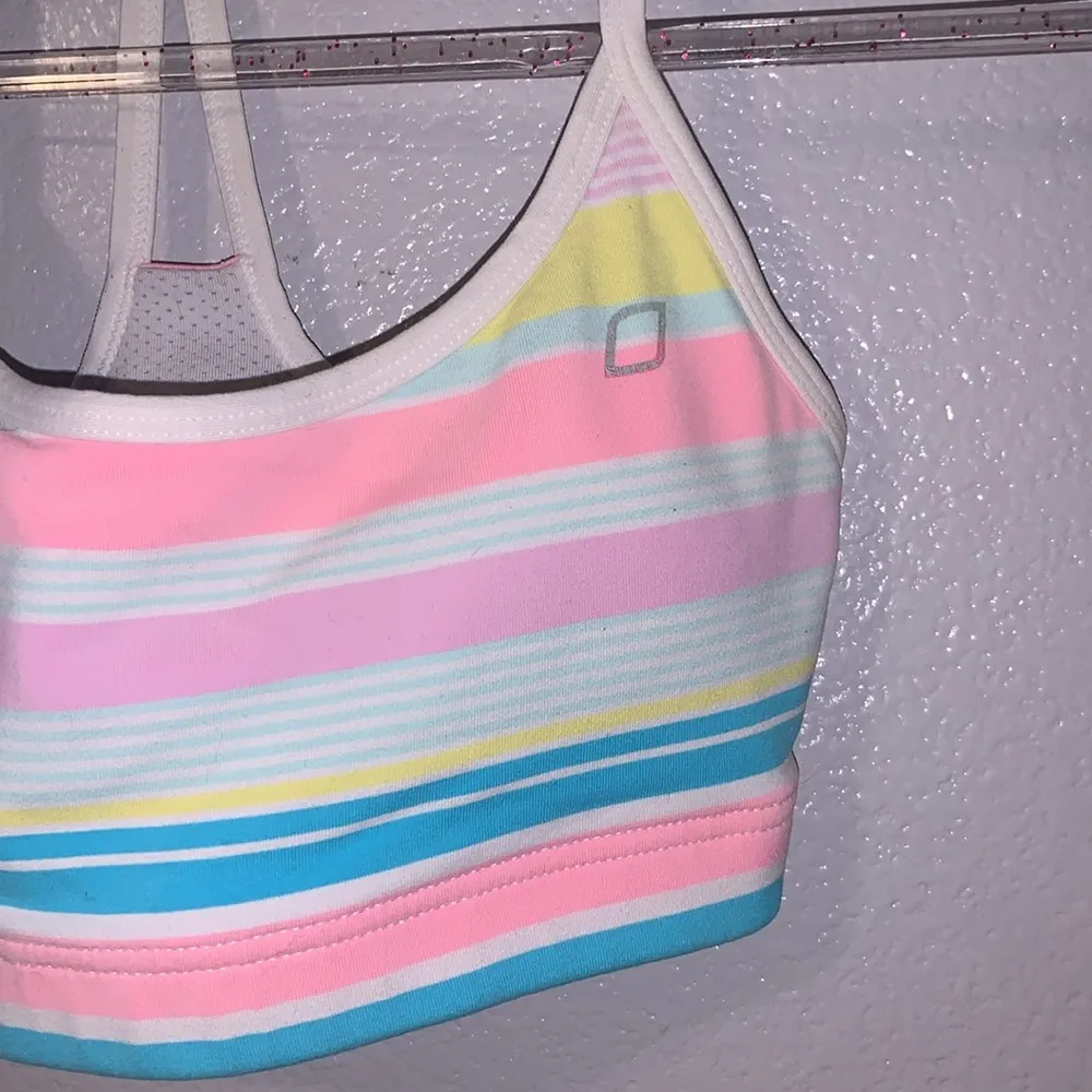 Lorna Jane  000 colorful striped padded sports bra - Image 2
