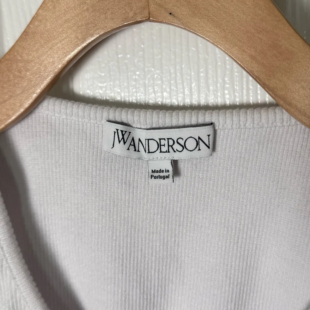 JW Anderson Anchor Logo Embroidered Tank Top M White Size M - Image 8
