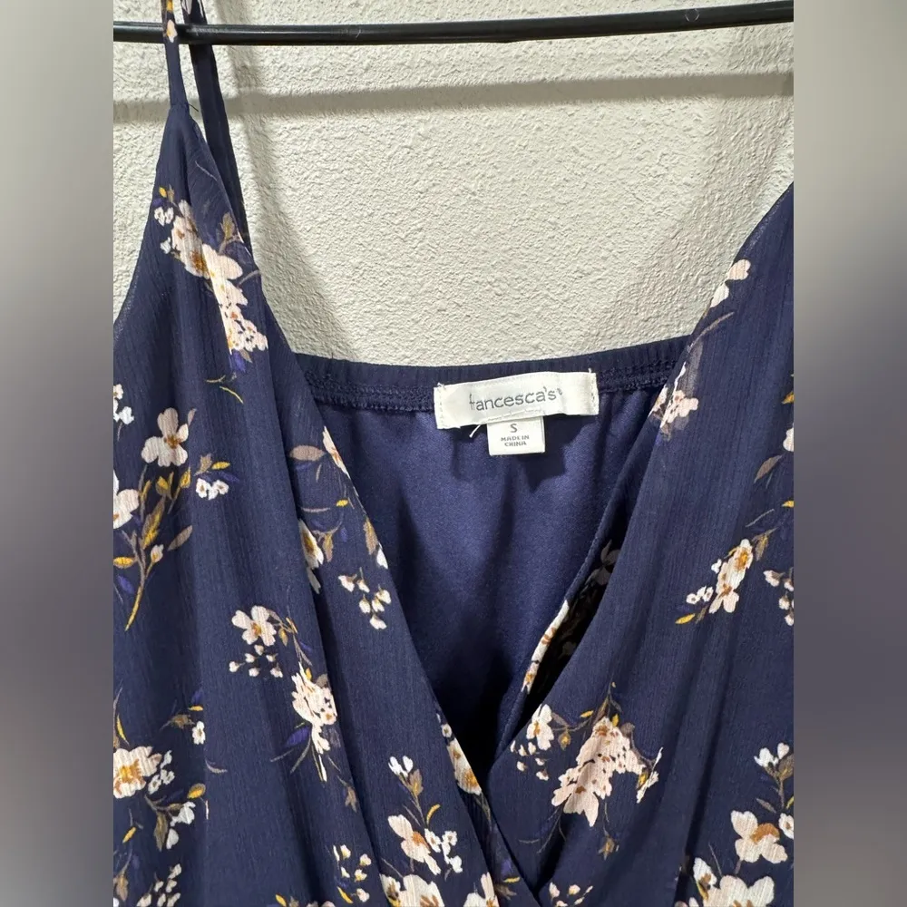 Francesca's Francesca’s Giselle Navy Floral Romper - Image 6