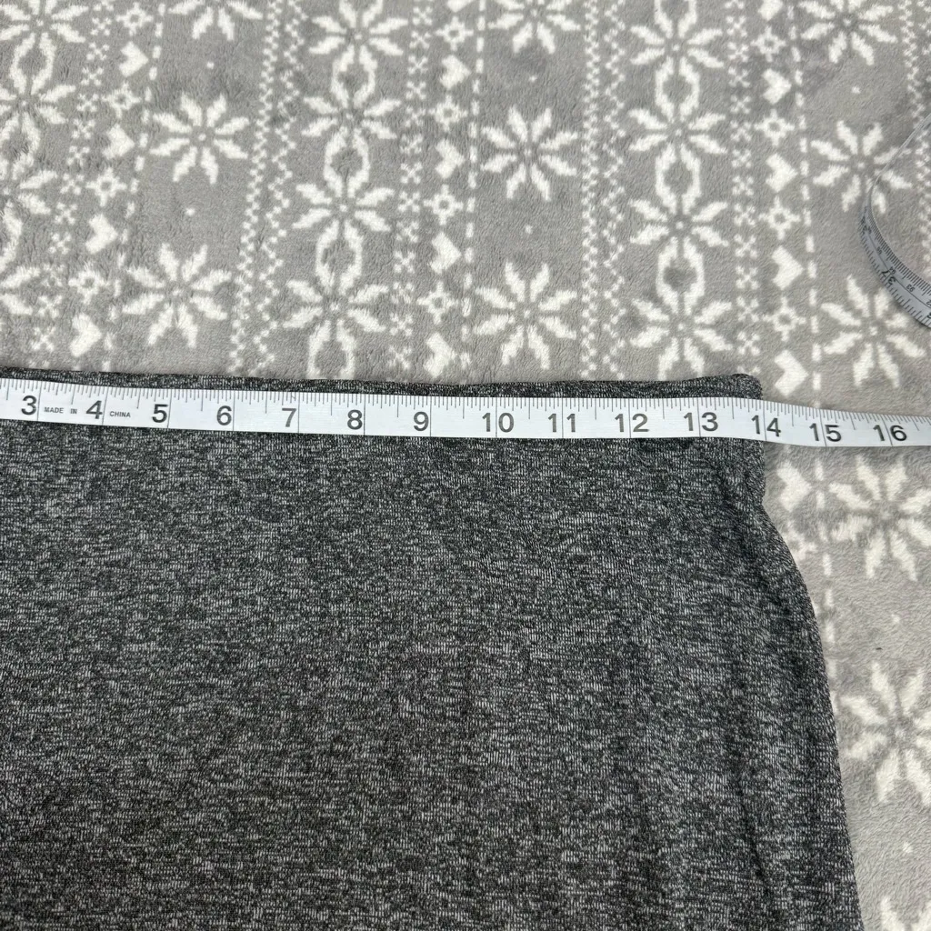 NWT Aritzia Babaton Rico Skirt‎ Marled Gray Long Side Slits Size Medium - Image 9