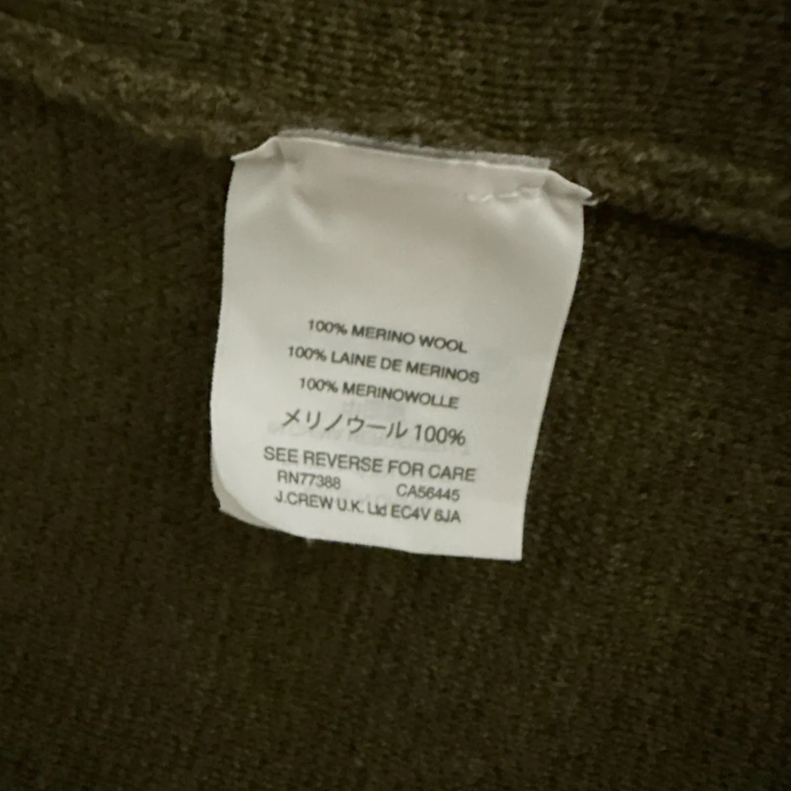 J. CREW | Sophie Merino Wool Open Sweater Long Green Cardigan Shacket | Large - Image 6