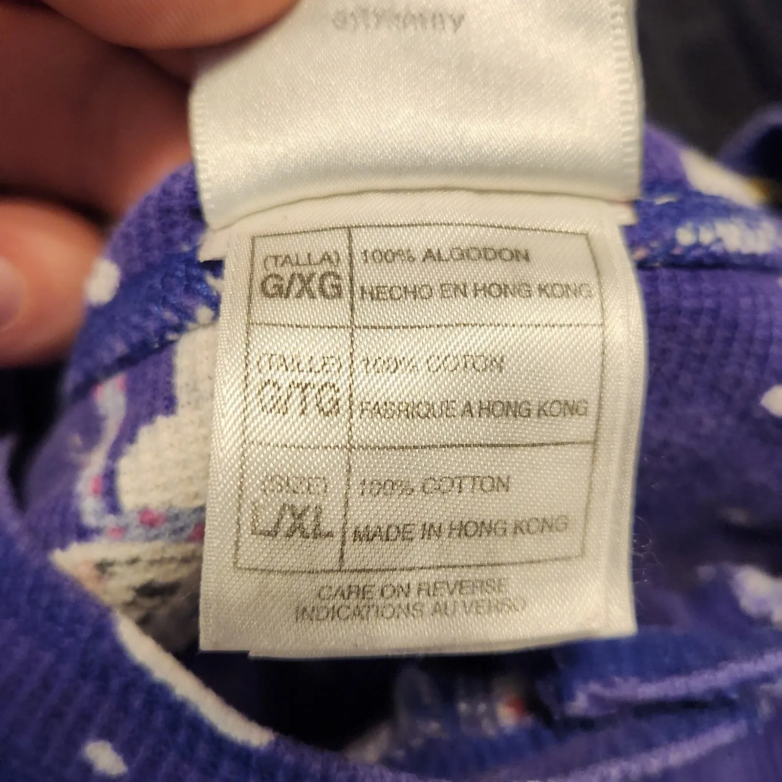 Vintage Disney Snowman Mickey Mouse Long Sleeve Purple Night Shirt Size Large/XL - Image 4