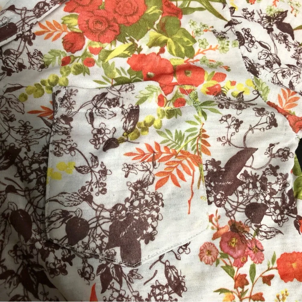 Vintage 70s 80s Unbranded Floral Short Sleeve T - Image 4