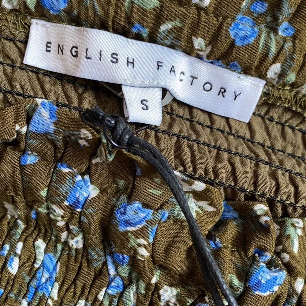 English Factory green embroidered strapless top - Image 5