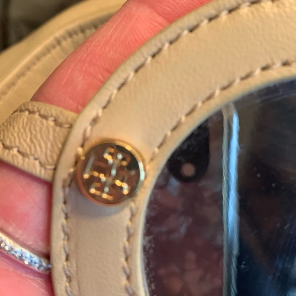 Authentic TORY BURCH Woven leather Flap shoulder bag - Image 10