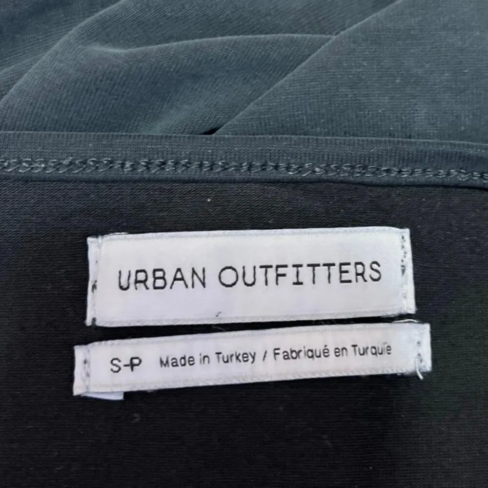 Urban Outfitters Navy Blue Ruched Short Sleeve Stretch T Shirt Tee Top Size S - Image 3