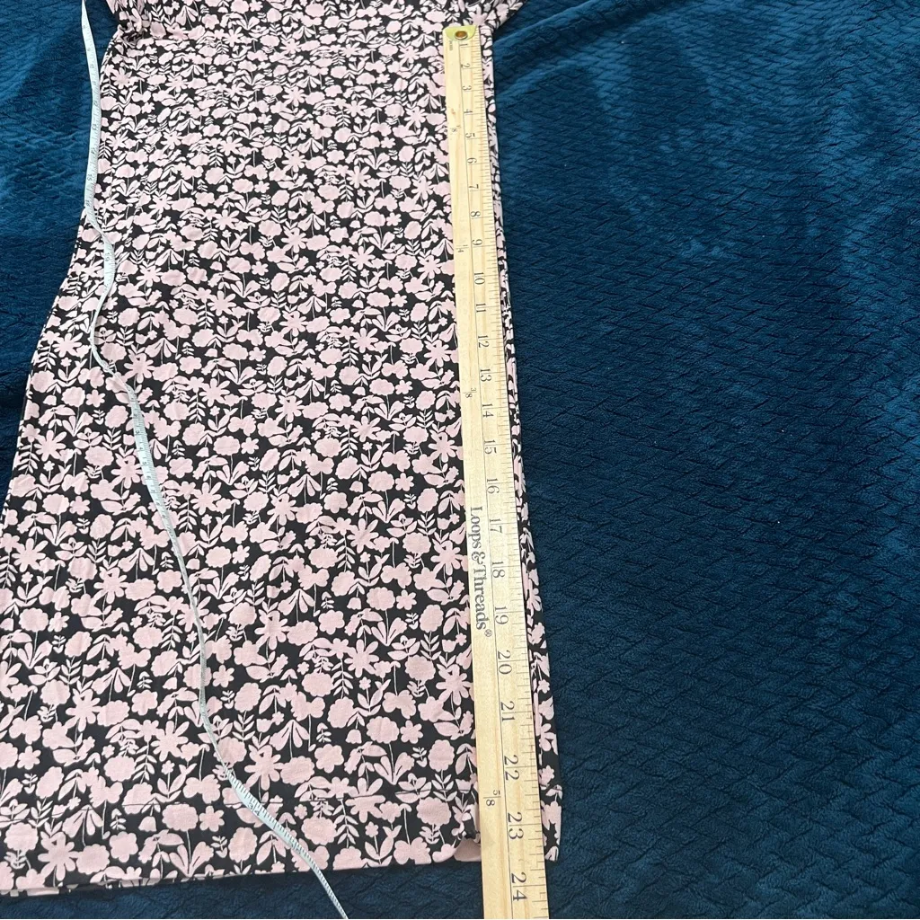 Boden Flutter Sleeve Jersey Wide Leg‎ Jumpsuit Milkshake Flora Bloom Size 2 Black - Image 15