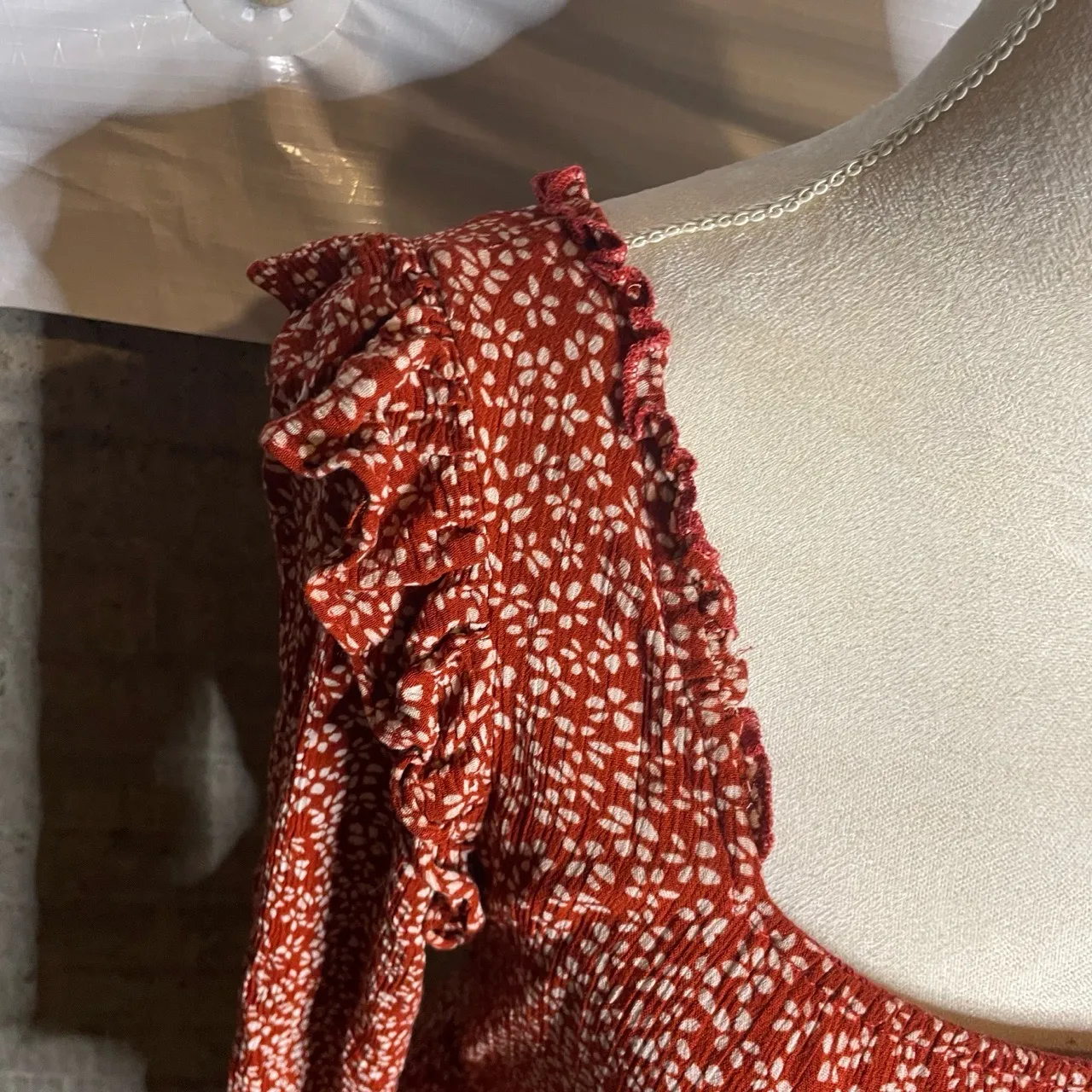 Hayden Los Angeles Womens Floral Print Long Sleeve Ruffled Midi Dress Size Large - Image 2