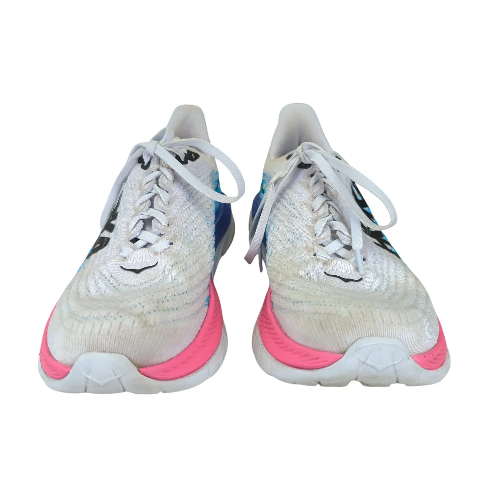Hoka One One Mach 5 Womens Running Shoes White Blue Pink Size 7.5B - Image 3