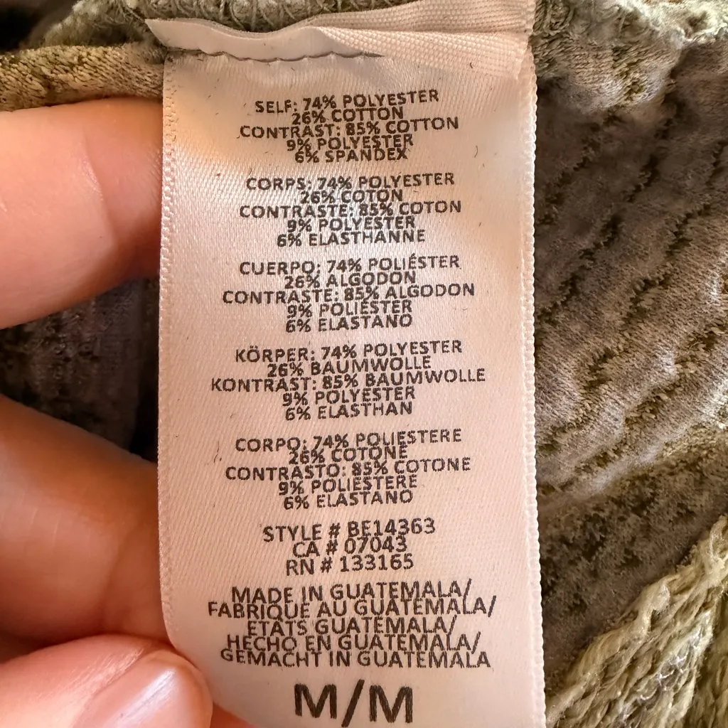 Anthropologie Eri + Ali NWOT Embroidered Striped Green Blouse w/ Balloon Sleeves Size M - Image 5