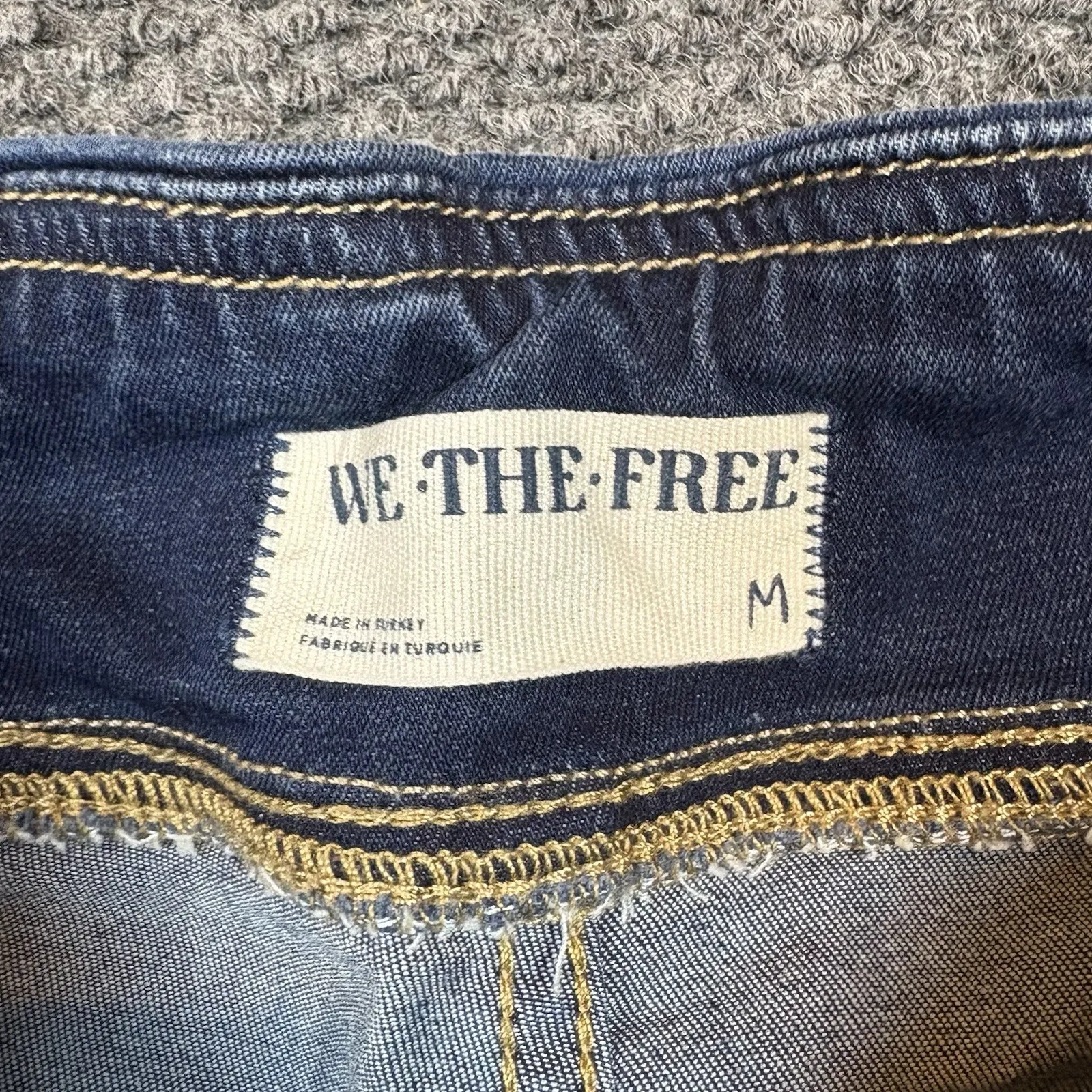 We The Free Free People In My Feelings Mid Rise Crop Boot Cut Jeans Size M - Image 5