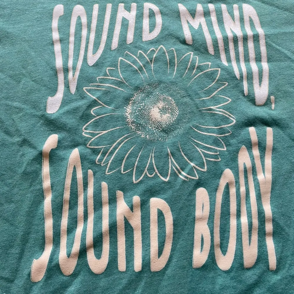 ASICS Women’s Aqua Blue/Green V-Neck T-shirt - Image 5