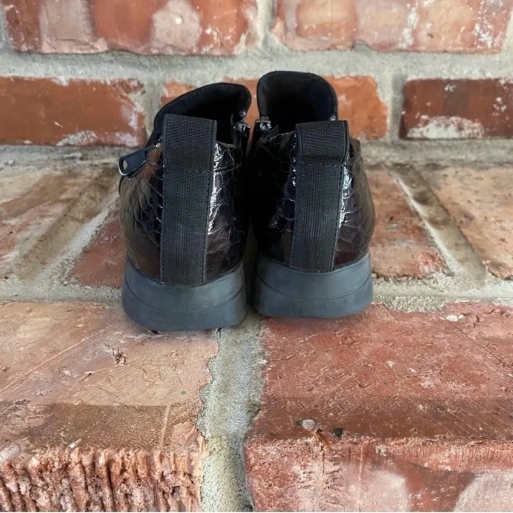 Munro Black Kit Leather Loafers Shoes, 8 Narrow - Image 8