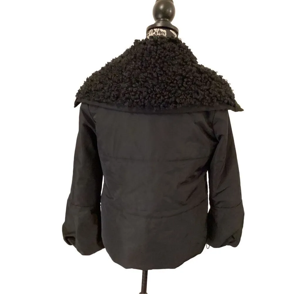 Simply Vera Vera Wang Puffer Quilted Faux Fur Winter Coat Jacket Designer - Image 2