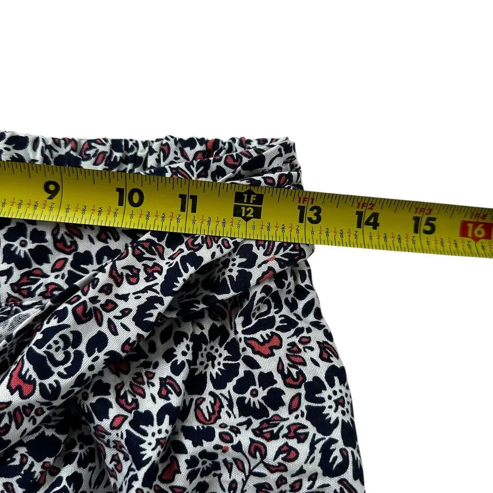 Sim & Sam Blue Coral Floral High Rise Flat Front Pants Women Sz Small NWT | 3-23 - Image 8