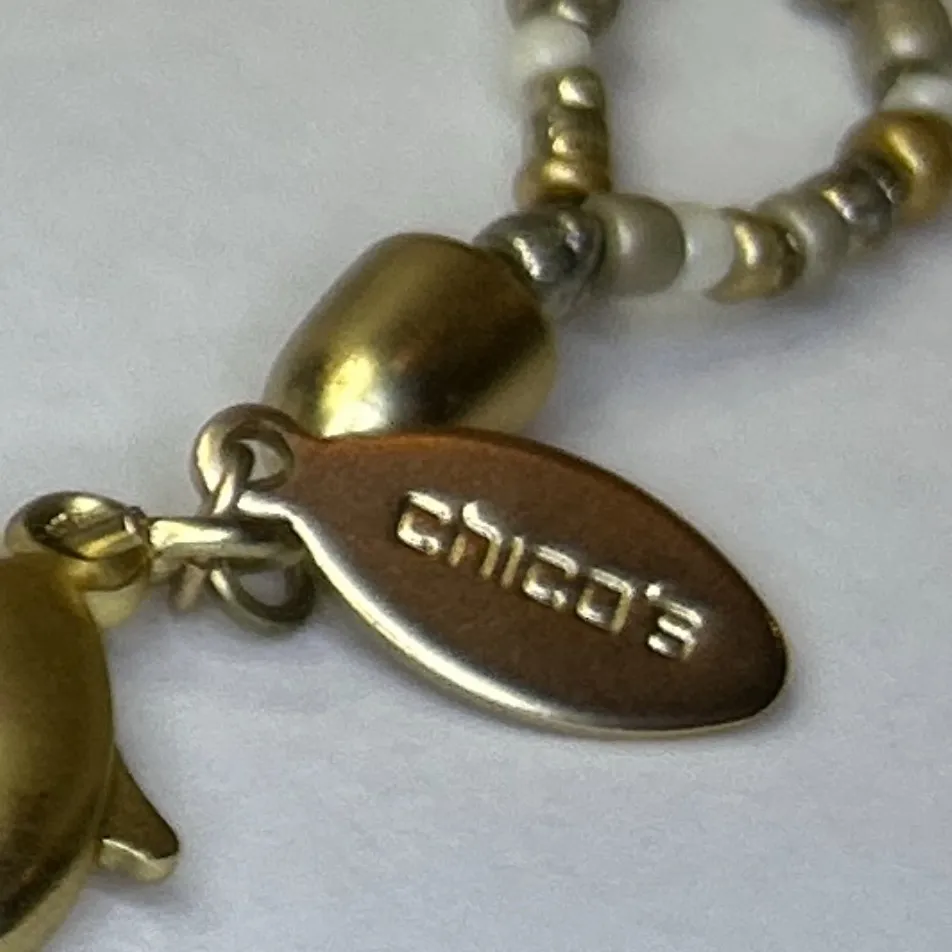 Chico’s Double Stranded Multi-Color Necklace Like New Lobster Clasp - Image 4