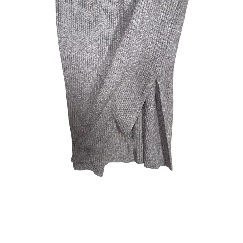 Nordstrom‎ Vici Collection NEW Newtown Mock Neck Knit Midi Dress Sz M MSRP $56 Gray Size M - Image 8