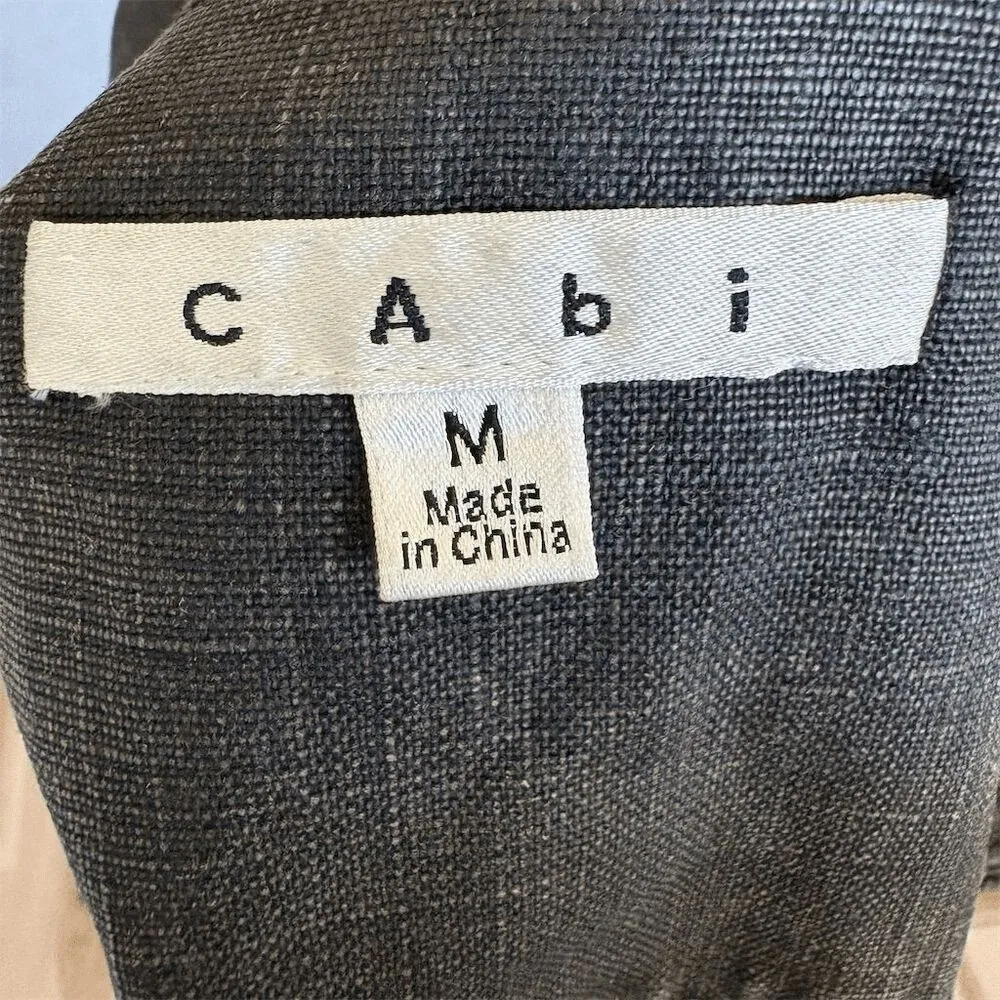 CAbi Women's Charcoal Cropped Moto Jacket M  Casual 3/4 sleeve - Image 4