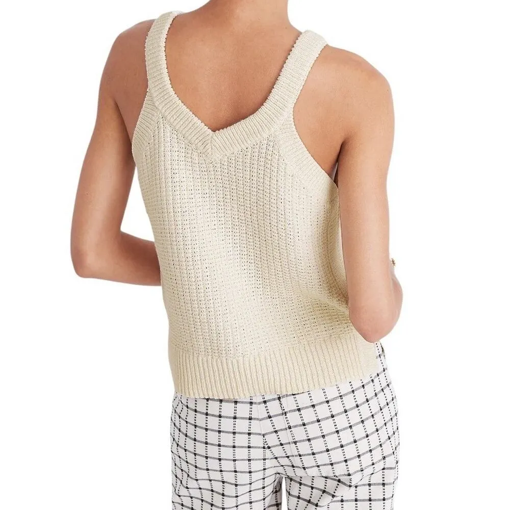 Madewell Stockton Sweater Tank Ivory Cream Size XS Item H8190 - Image 2