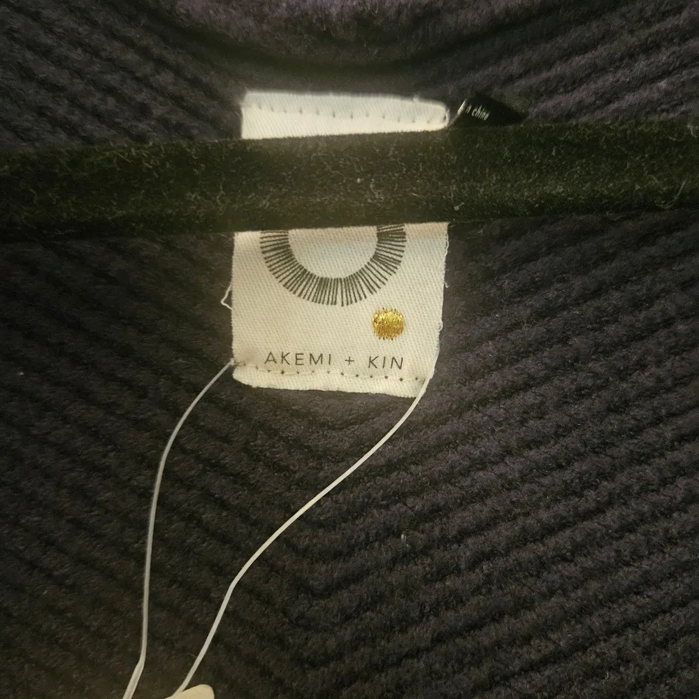 NWT Akemi + Kin Drape Front Cardigan Open Knit Sweater Cozy XS - Image 3