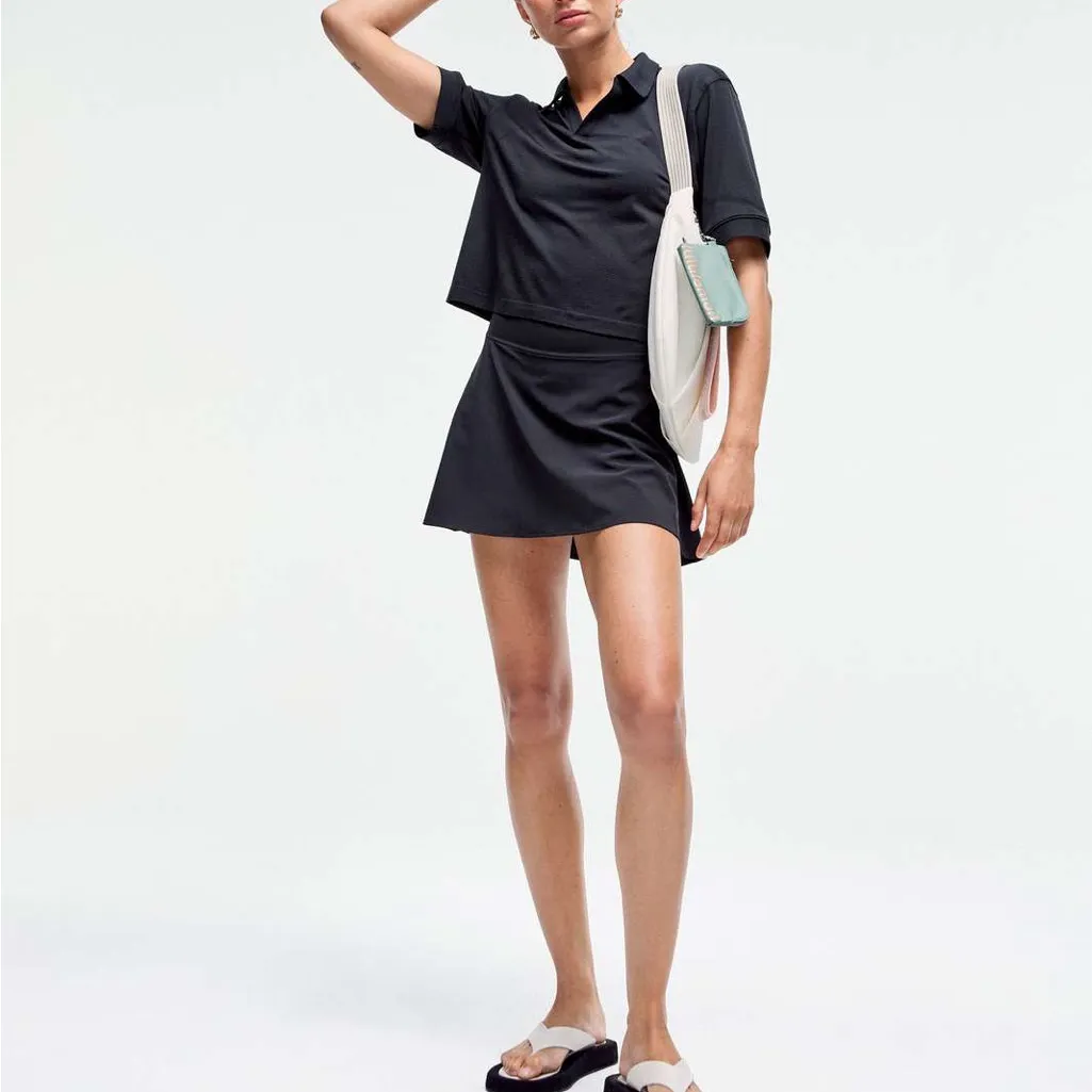 Lululemon Lightweight High-Rise Tennis Skirt Skort 3.5” Black Size 14 - Image 5