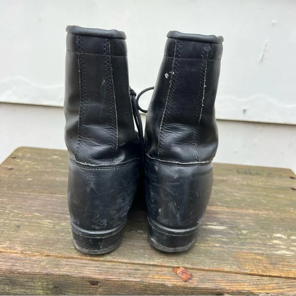 VTG 80s 90s Roy Cooper black lace up roper cowgirl western boots kilte fringe 8M Size 8 - Image 4