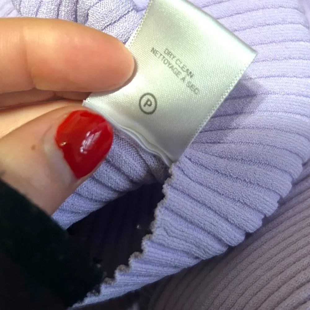 A.L.C. Brendan Stretchy Long Sleeve Ribbed Shirt Lilac Purple Size Small Spring - Image 10