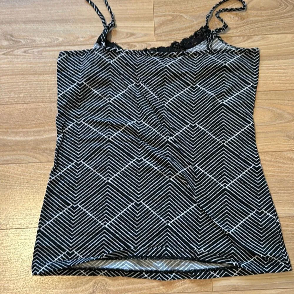 Ann Taylor Loft Black and White Tank Top Size Medium - Image 5