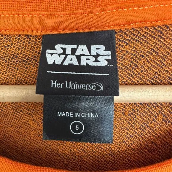 Her‎ Universe Star Wars Galactic Empire Cropped Sweatshirt Top Womens Size 5 - Image 6