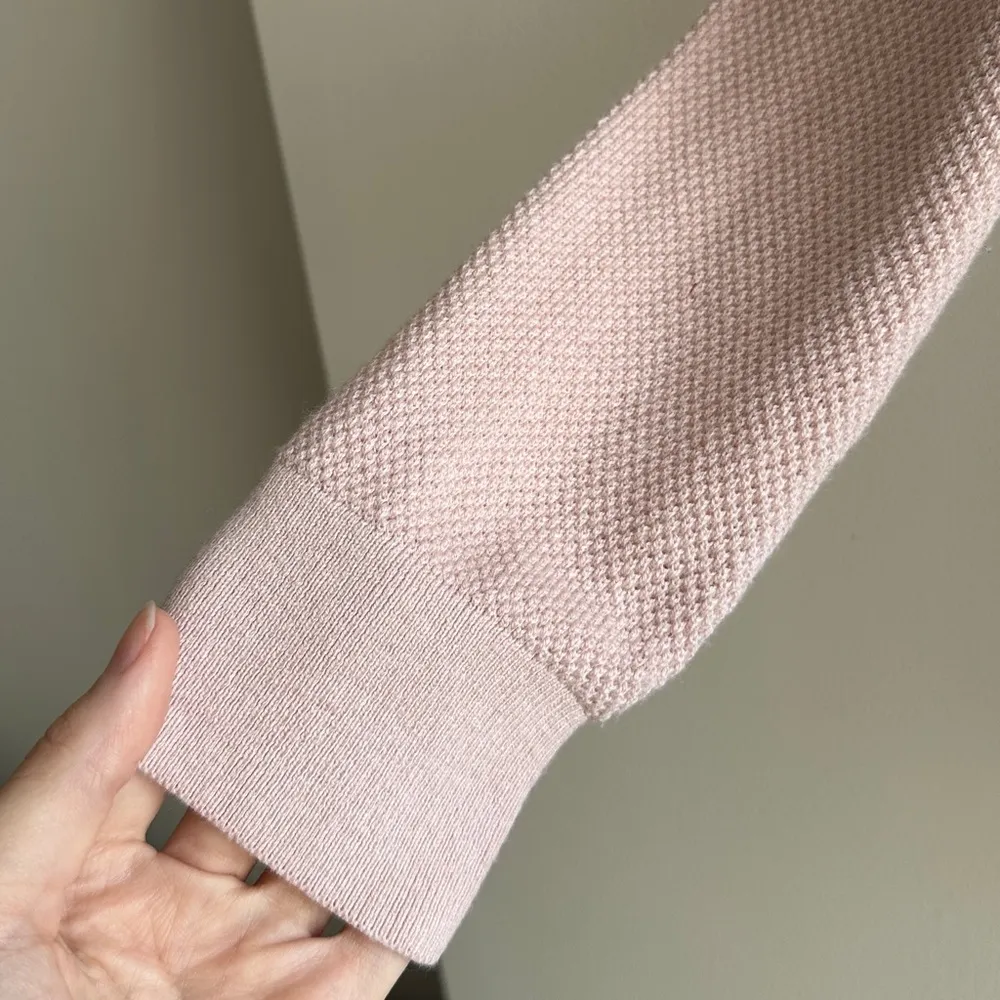 GAP Blush Pink V-Neck Women's Sweater, High-Low Lightweight Knit Sweater, Med - Image 6